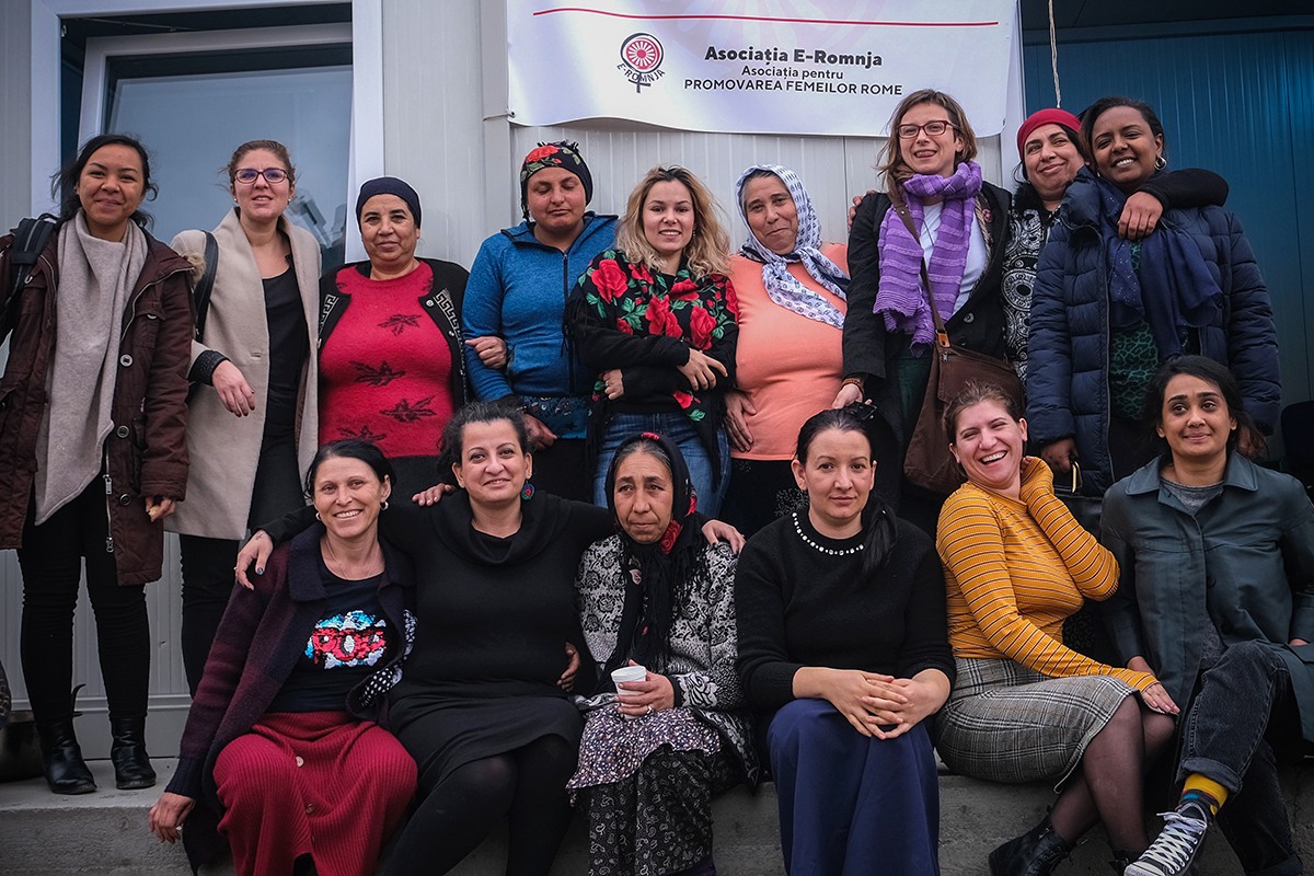 Roma women gathered together