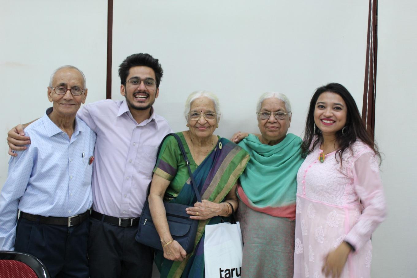 Grey Shades Co-Founders Inderpreet Singh and Wyonna D’souza with fellows at a senior care home in Punjab