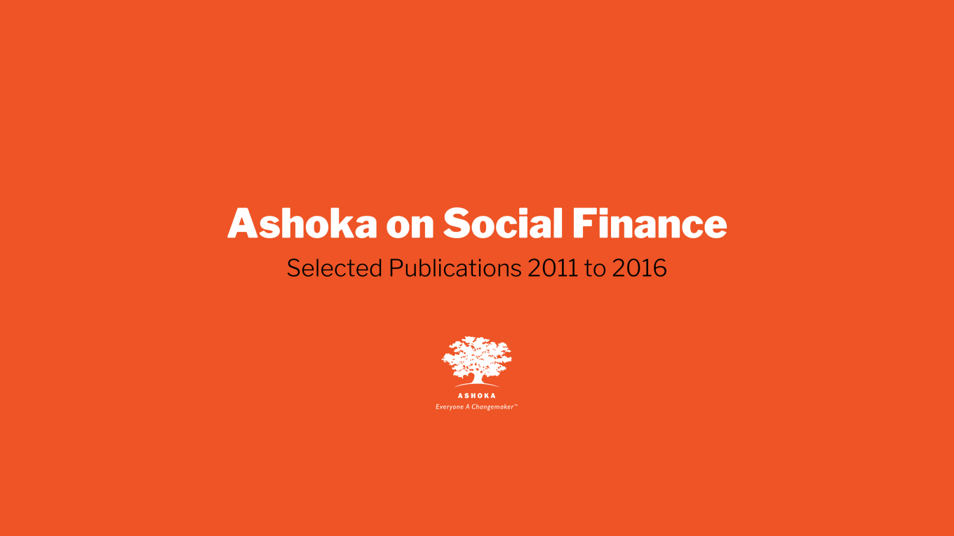 Ashoka on Social Finance